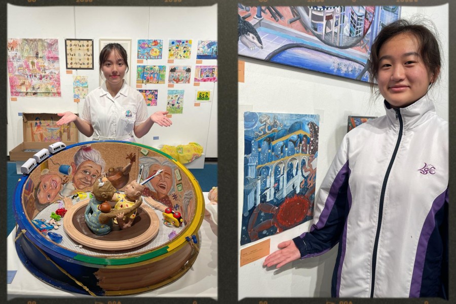 6A羅寶盈同學榮獲嘉許狀及4A周燦穎同學作品入選展覽